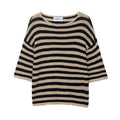 Fern | Relaxed Striped Knit Sweater with 3/4 Sleeves