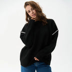 Hazel | Elegant Ribbed Knit Sweater with Wide Sleeves
