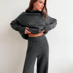 Frida | Cozy Knit Set with High Collar & Relaxed Fit