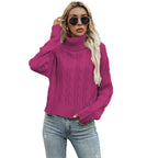 Rosalind – Women's Burgundy Cable Knit Jumper