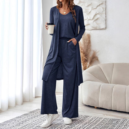 Aria | Cozy Loungewear Set with Long Cardigan & Loose Pants