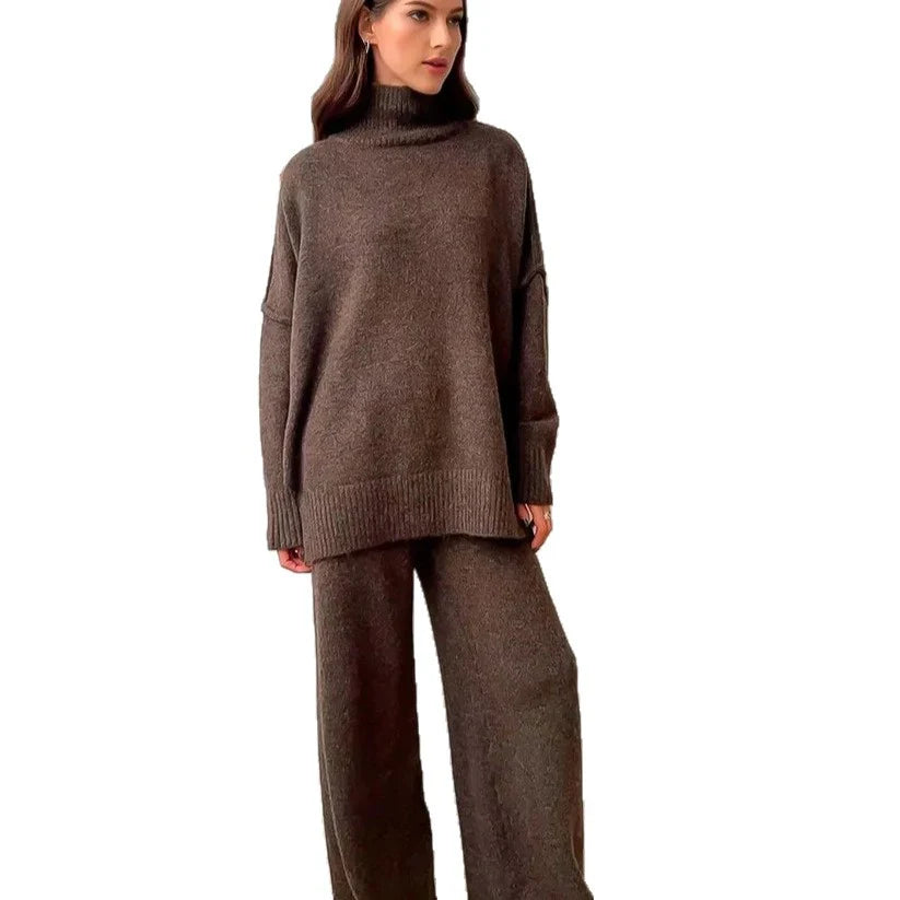 Frida | Cozy Knit Set with High Collar & Relaxed Fit