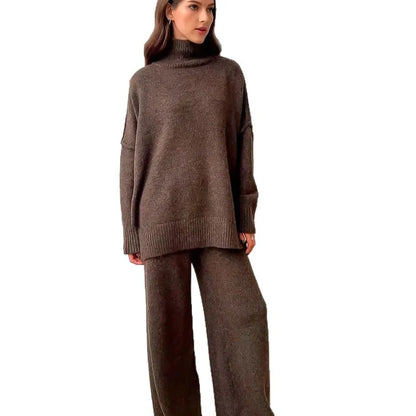 Frida | Cozy Knit Set with High Collar & Relaxed Fit