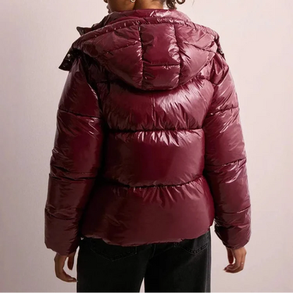 Perpetua – Women's Hooded Glossy Puffer Jacket
