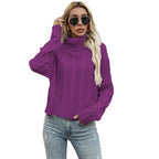 Rosalind – Women's Burgundy Cable Knit Jumper