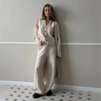 Freya | Elegant Cardigan Set with Wide Leg Pants