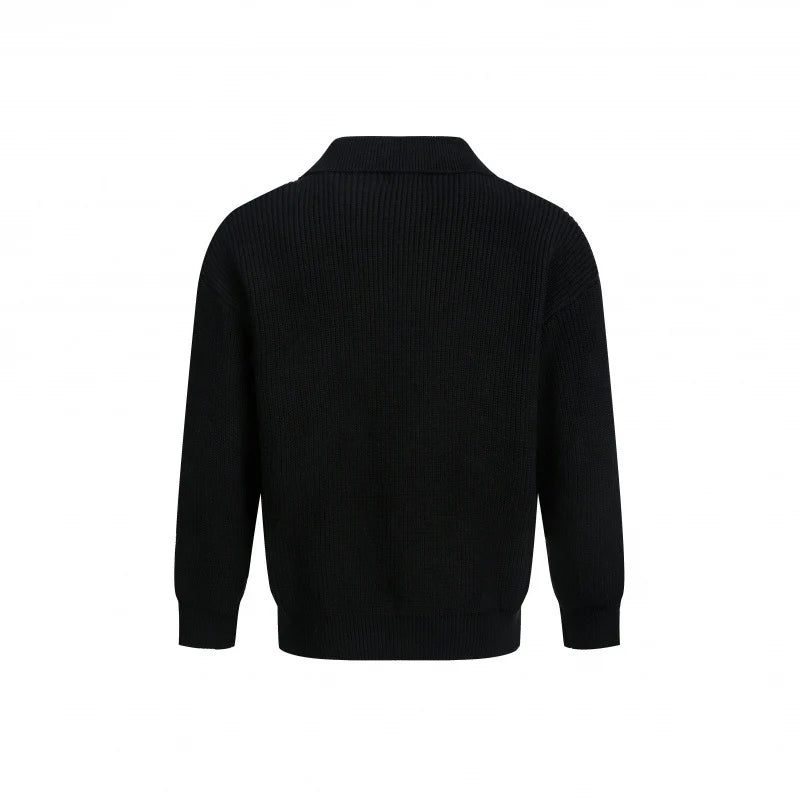 Wren | Elegant Ribbed Knit Sweater with Modern Collar