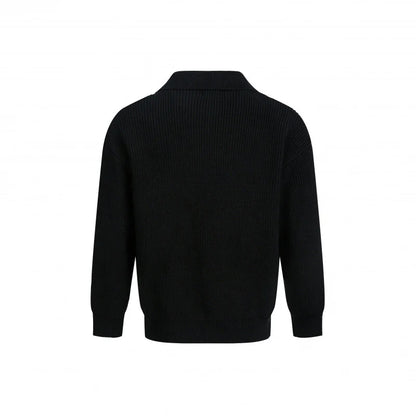 Wren | Elegant Ribbed Knit Sweater with Modern Collar