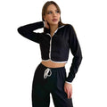 Maya | Chic Cropped Set with Button Placket & Contrast Trim