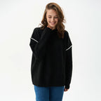 Hazel | Elegant Ribbed Knit Sweater with Wide Sleeves