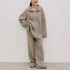 Odette | Knit Set with High Collar & Zip Detail