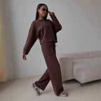 Elena | Elegant Loungewear Set with Button Placket & Elastic Pants