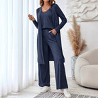 Aria | Cozy Loungewear Set with Long Cardigan & Loose Pants