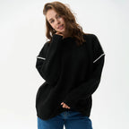 Hazel | Elegant Ribbed Knit Sweater with Wide Sleeves