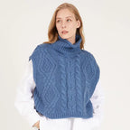 Celeste – Women's Grey Turtleneck Cable Knit Jumper