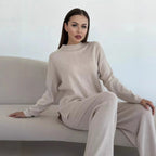 Robin | Comfortable Knit Set with Wide Pants