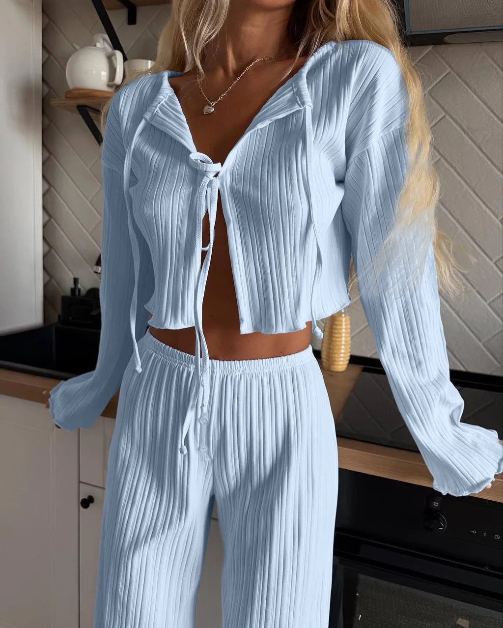 Sadie | Relaxed Knit Set with Adjustable Drawstring