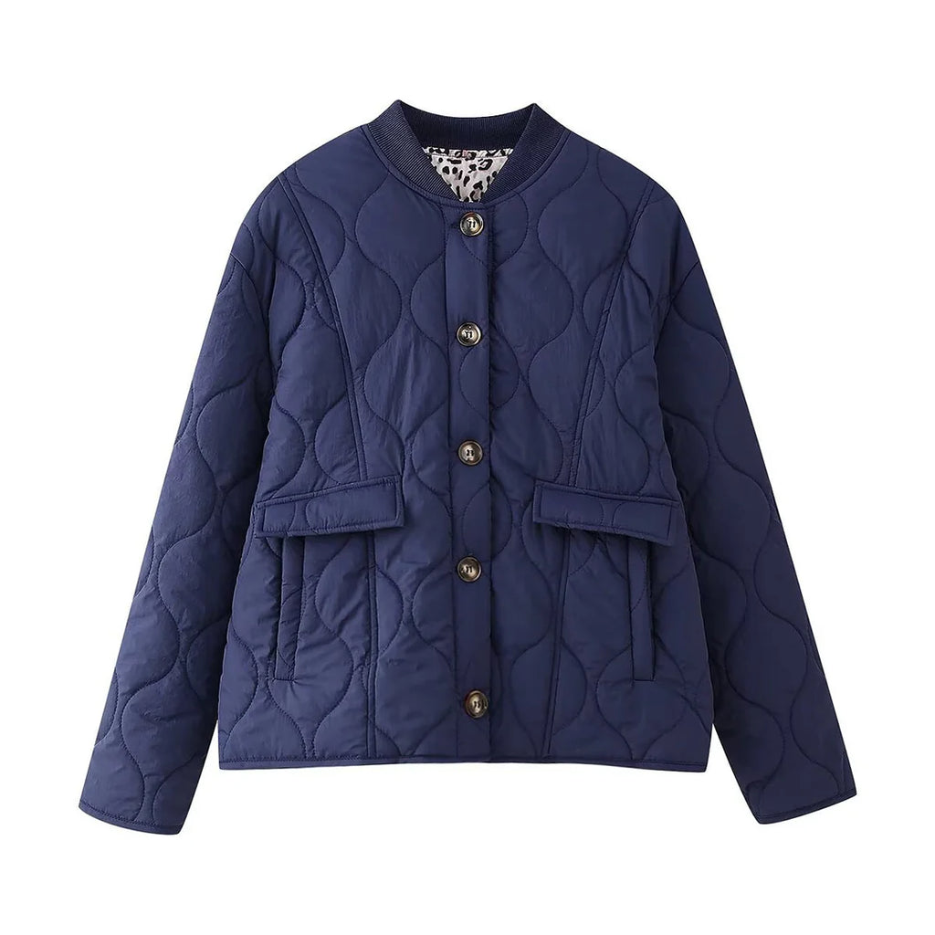 Genevieve – Women's Navy Quilted Puffer Jacket