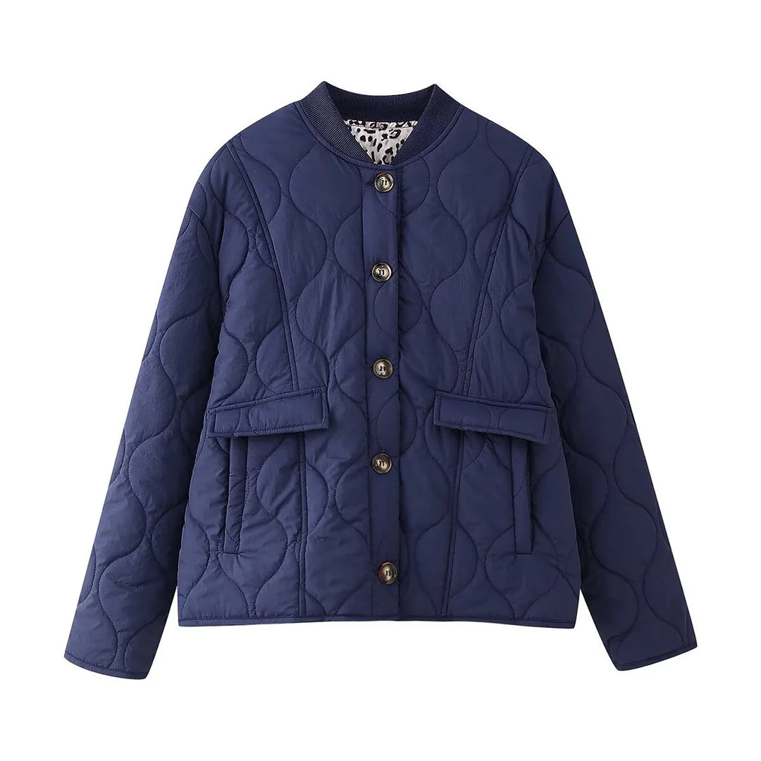Genevieve – Women's Navy Quilted Puffer Jacket