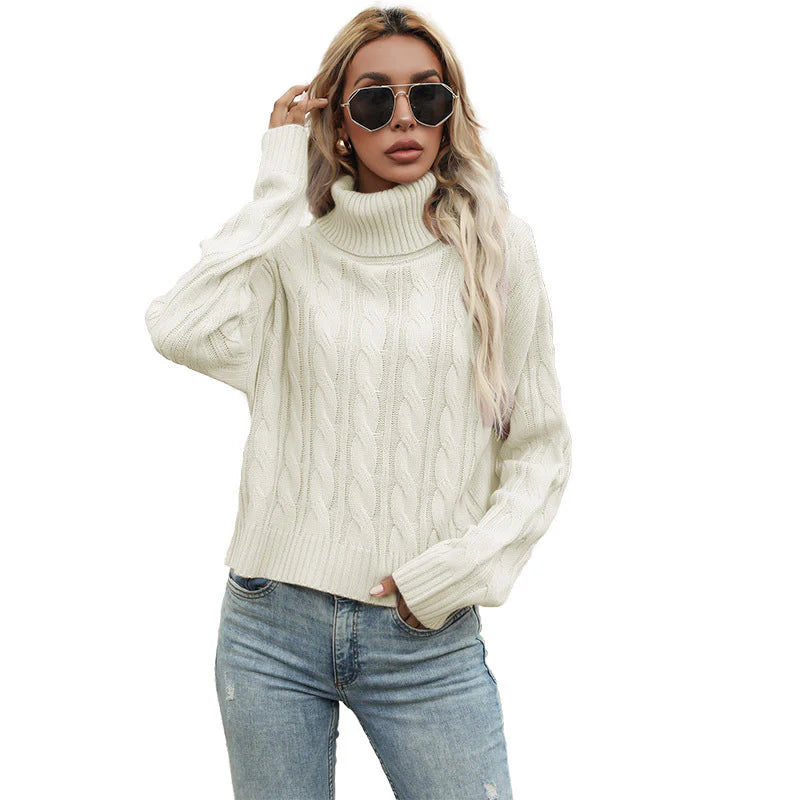 Rosalind – Women's Burgundy Cable Knit Jumper