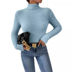 Marlow | Fitted Fine Knit Sweater with High Collar