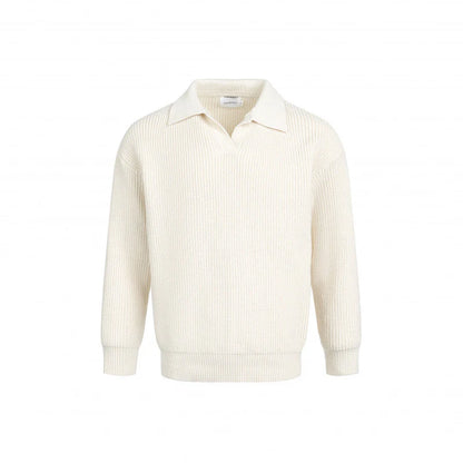 Wren | Elegant Ribbed Knit Sweater with Modern Collar