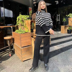 Ruby | Fine Striped Knit Set with Relaxed Fit