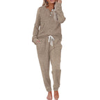Ivy | Striped Loungewear Set with Long-Sleeve Top & Wide Pants