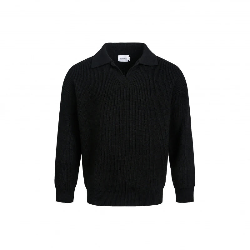 Wren | Elegant Ribbed Knit Sweater with Modern Collar