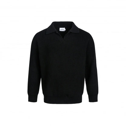 Wren | Elegant Ribbed Knit Sweater with Modern Collar