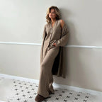 Freya | Elegant Cardigan Set with Wide Leg Pants
