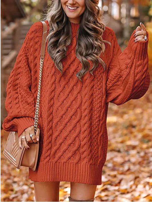 Josephine – Women's Caramel Chunky Cable Knit Jumper