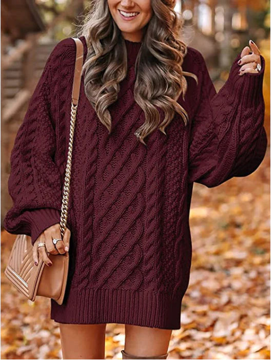 Josephine – Women's Caramel Chunky Cable Knit Jumper