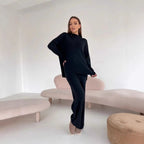 Robin | Comfortable Knit Set with Wide Pants