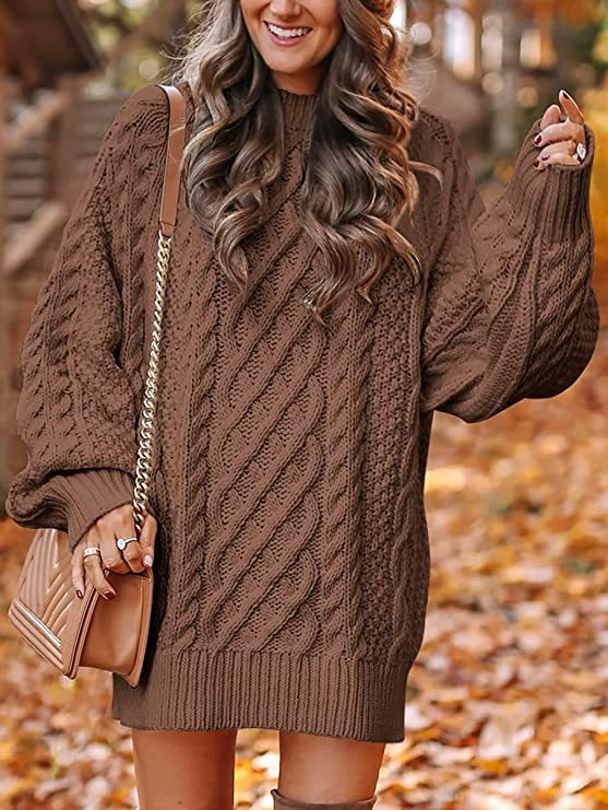 Josephine – Women's Caramel Chunky Cable Knit Jumper