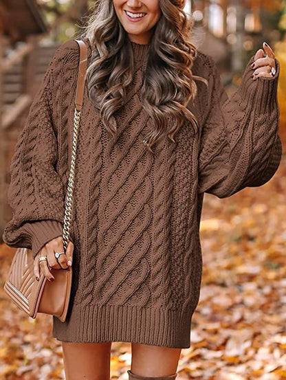 Josephine – Women's Caramel Chunky Cable Knit Jumper