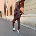 Clara | Elegant Ribbed Knit Set with Mock Neck