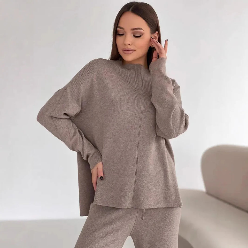Robin | Comfortable Knit Set with Wide Pants