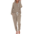 Ivy | Striped Loungewear Set with Long-Sleeve Top & Wide Pants
