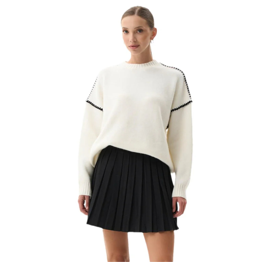 Hazel | Elegant Ribbed Knit Sweater with Wide Sleeves