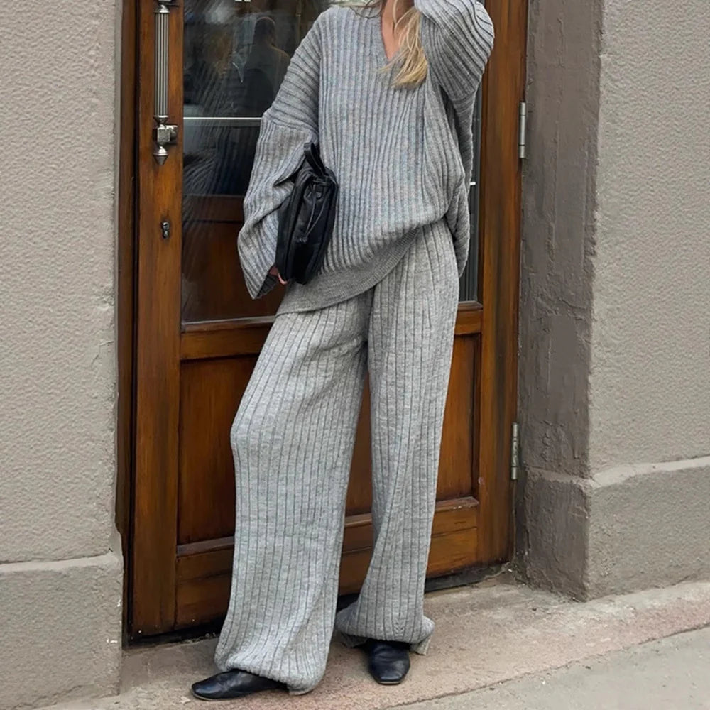 Juniper | Ribbed Knit Set with Relaxed Silhouette