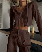 Sadie | Relaxed Knit Set with Adjustable Drawstring