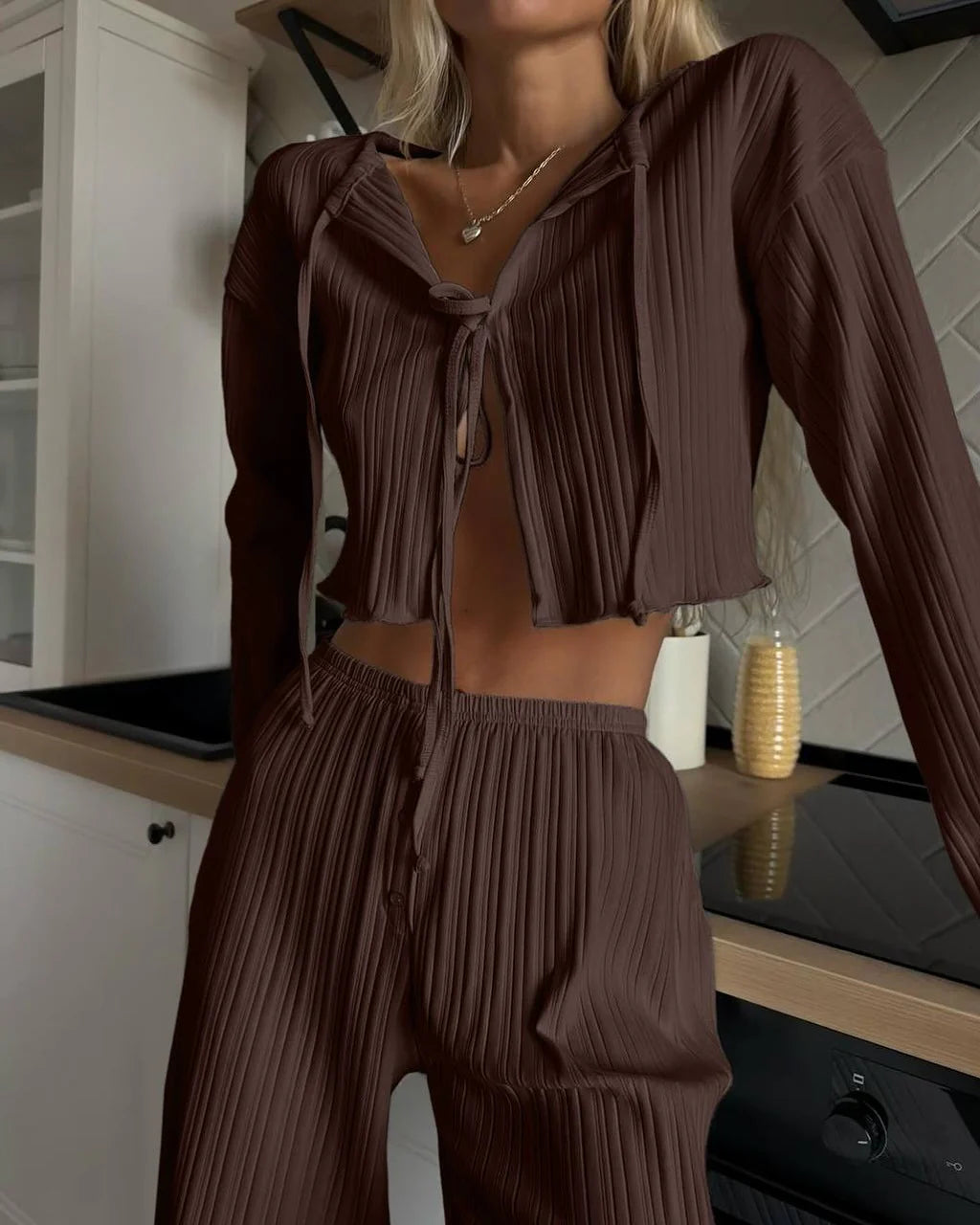 Sadie | Relaxed Knit Set with Adjustable Drawstring