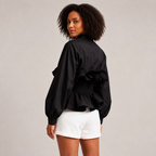 Margot | Peplum Blouse with Voluminous Sleeves