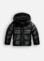 Delphine – Women's Blue Shiny Puffer Jacket