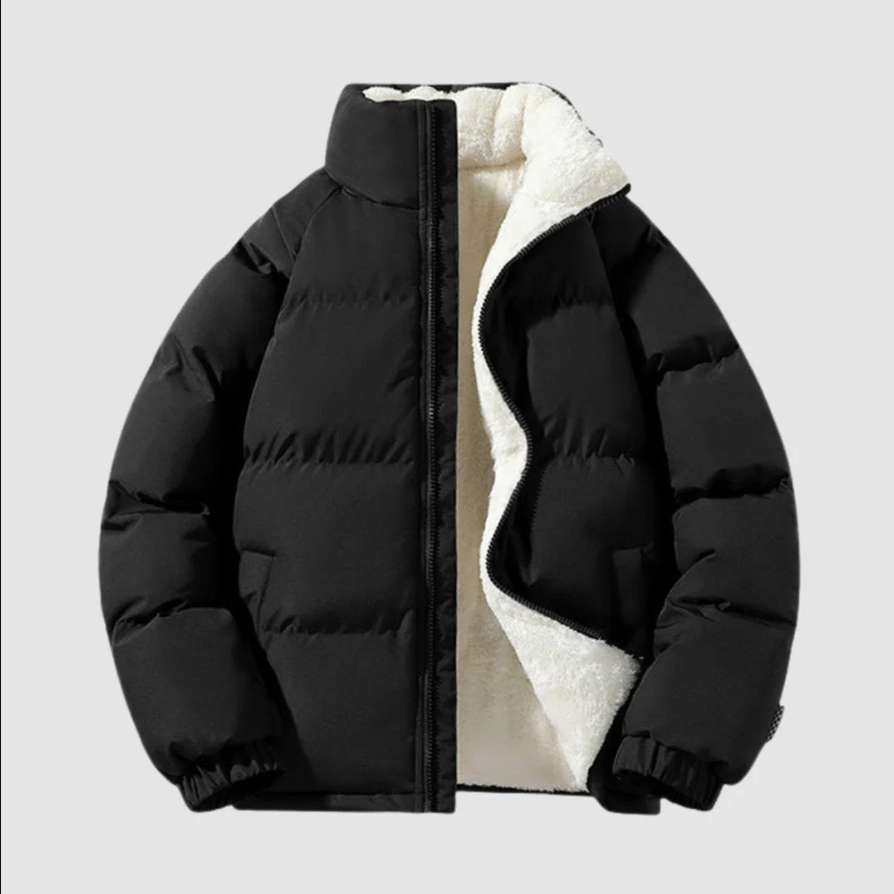 Amelie | Women's Fleece-Lined Hooded Puffer Jacket – Quilted Zip-Up Winter Coat with Fitted Silhouette