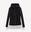 Camille | Women's Chevron Quilted Hooded Jacket – Lightweight Fitted Zip-Up Puffer Coat
