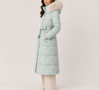 Estelle | Women's Water-Resistant Fur-Trimmed Hooded Puffer Parka – Relaxed Longline Winter Coat