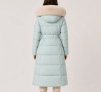 Estelle | Women's Water-Resistant Fur-Trimmed Hooded Puffer Parka – Relaxed Longline Winter Coat