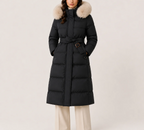 Estelle | Women's Water-Resistant Fur-Trimmed Hooded Puffer Parka – Relaxed Longline Winter Coat